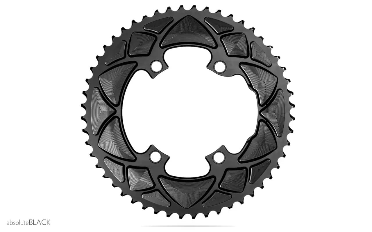 absoluteBLACK ROUND ASYMMETR ROAD 2X FOR R9100 & ULTEGRA R8000 & 105 R7000
