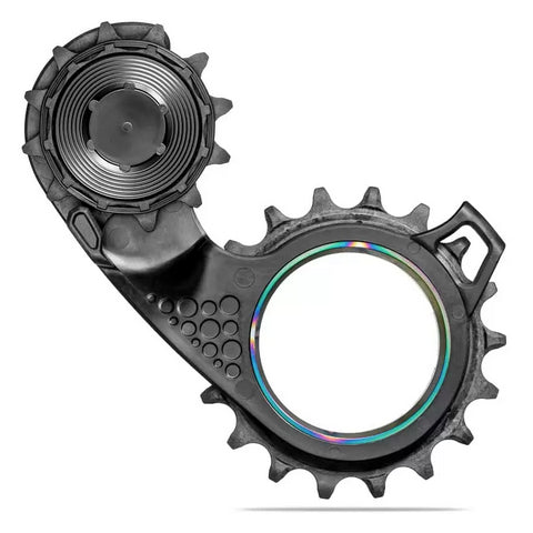 absoluteBLACK Hollowcage® Shimano 8150 Carbon Ceramic Oversized derailleur pulley cage - RAINBOW
