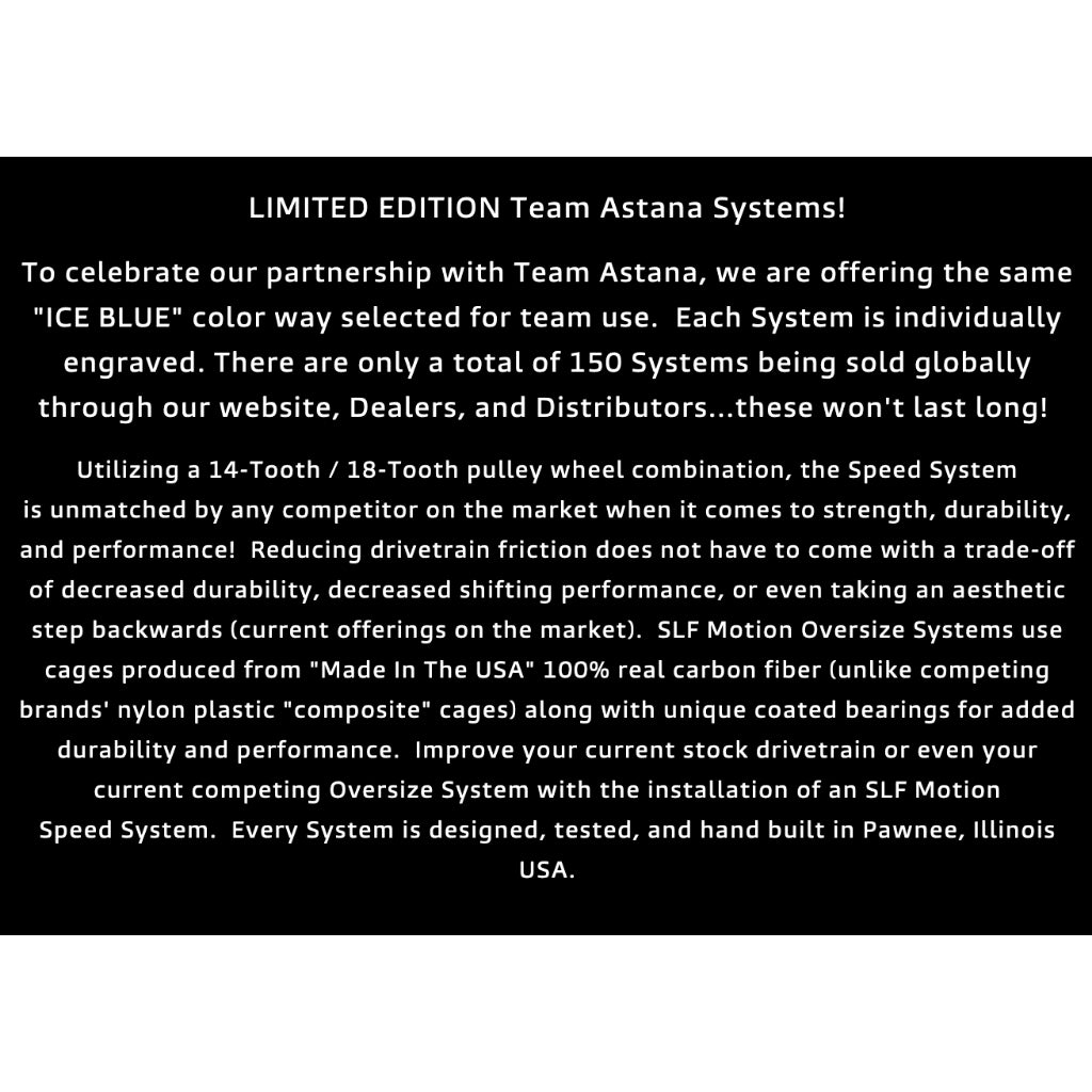 SLF MOTION EVO SPEED SYSTEM - Shimano 9200/8100 12 spd LIMITED EDITION - Team Astana