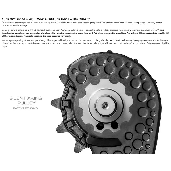 absoluteBLACK Hollowcage Shimano 9250 Dura Ace Carbon Ceramic Oversized derailleur pulley cage