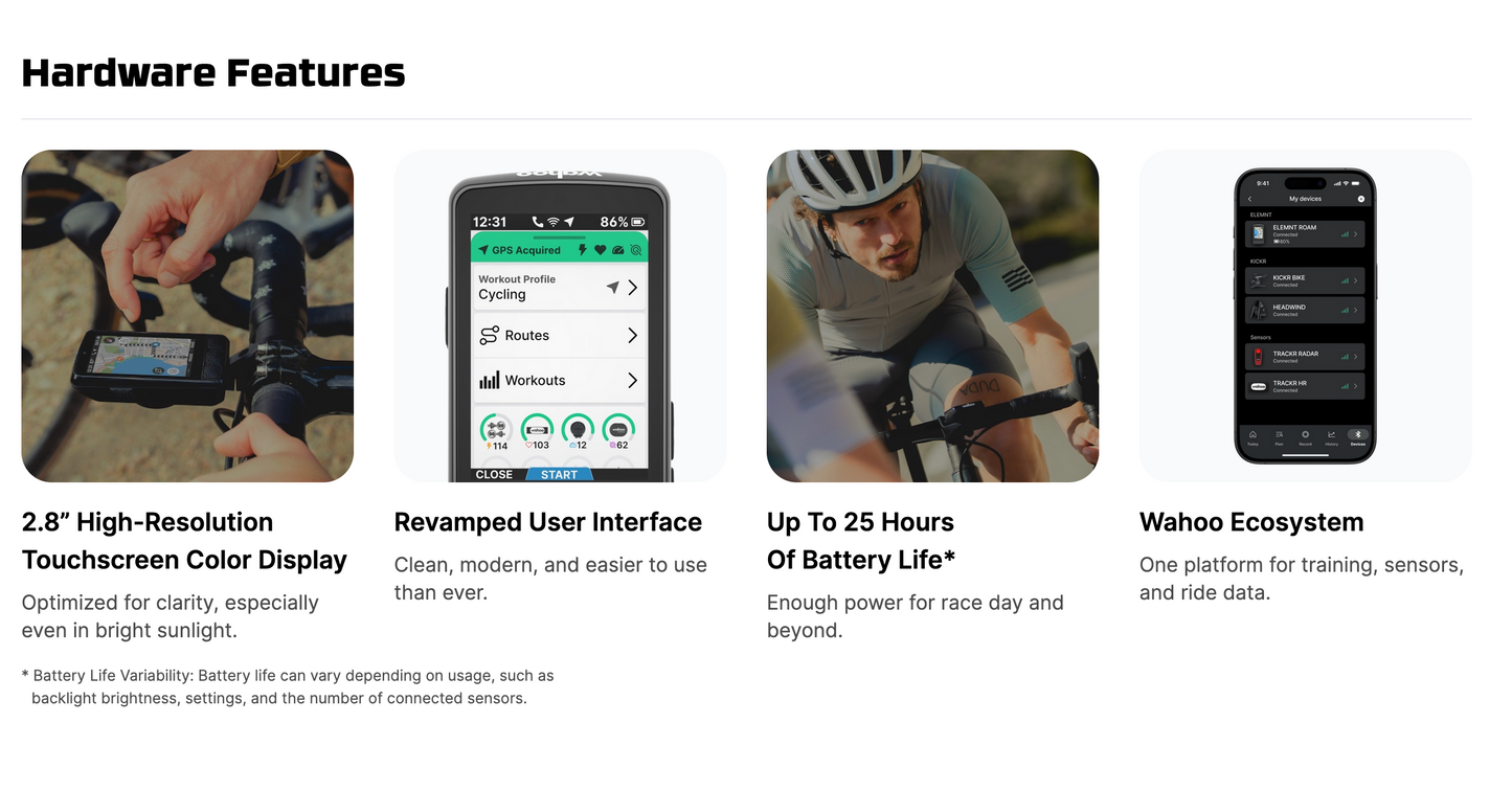WAHOO ELEMNT ROAM 3 GPS Bike Computer