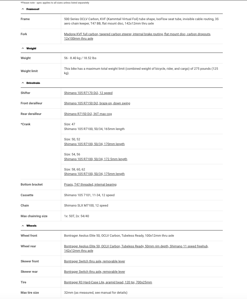 Trek Madone SL 6 Gen 7 Matte Carbon Smoke