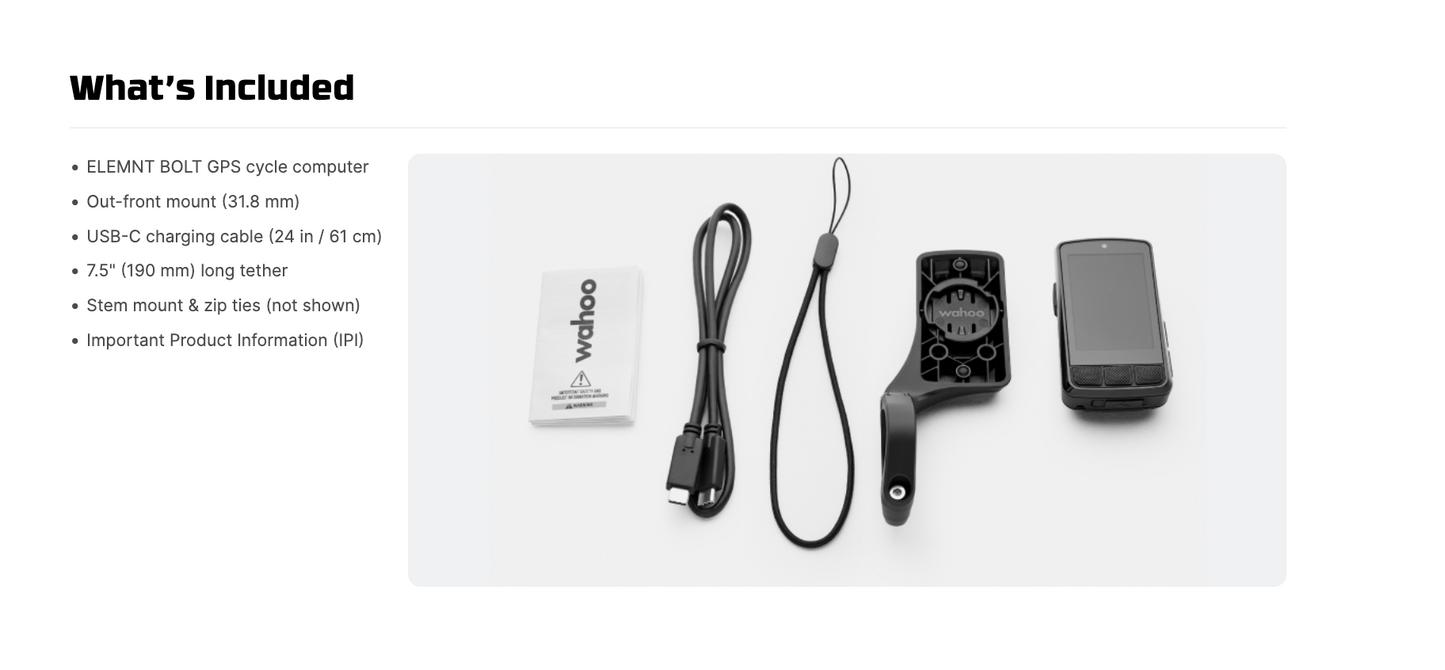 Wahoo Elemnt bolt 3 GPS
