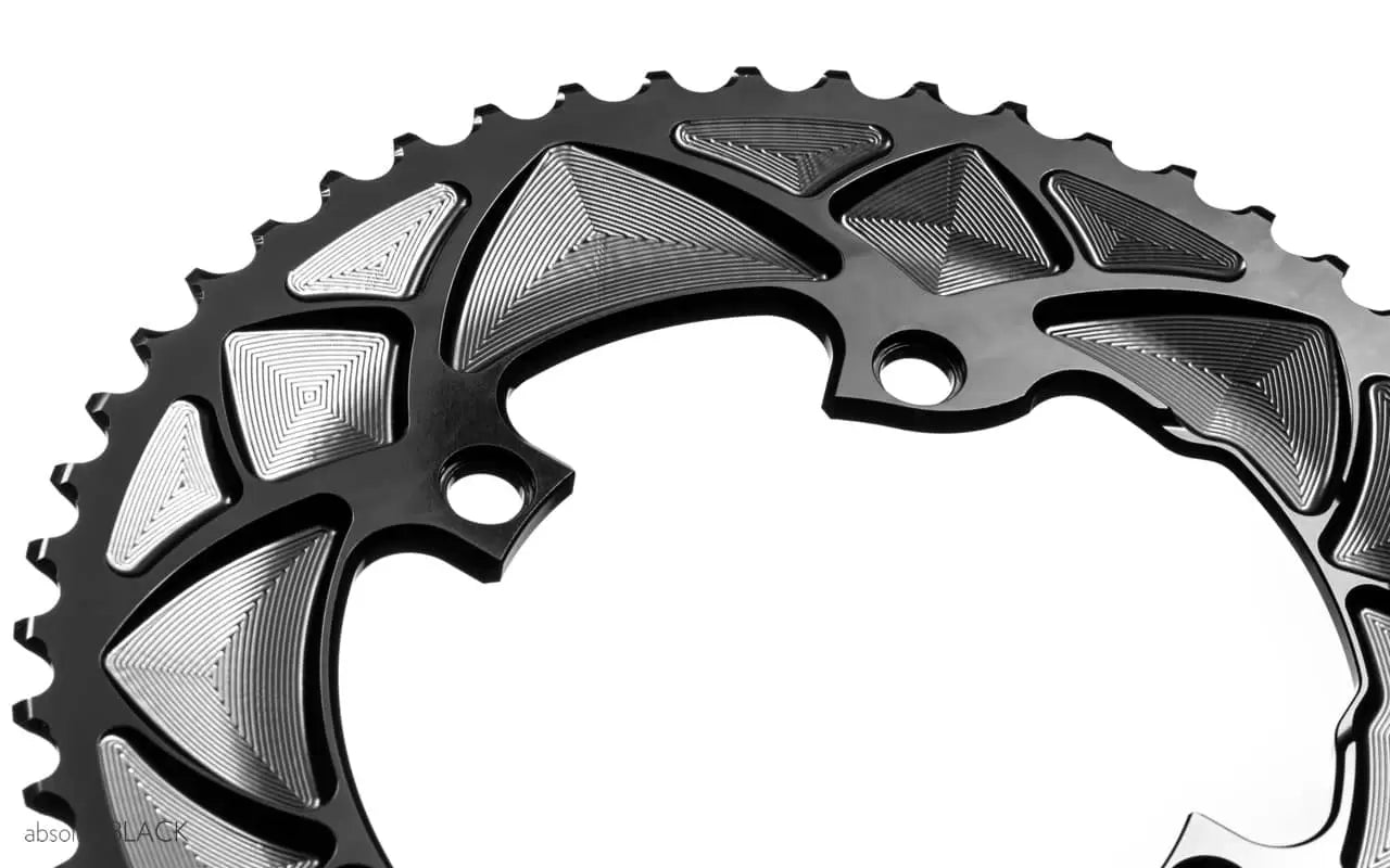 absoluteBLACK ROUND ASYMMETR ROAD 2X FOR R9100 & ULTEGRA R8000 & 105 R7000