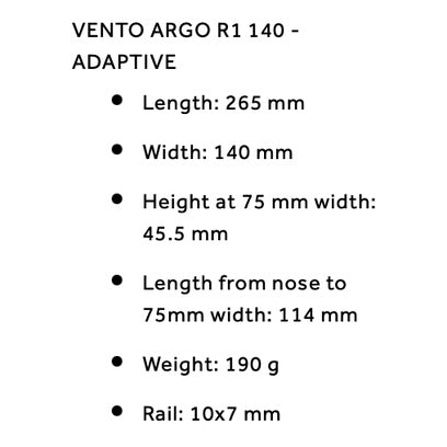 FIZIK VENTO ARGO R1 ADAPTIVE SADDLE