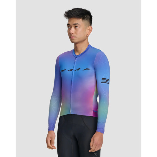 MAAP Blurred Out Pro Hex LS Jersey 2.0 Blue Mix