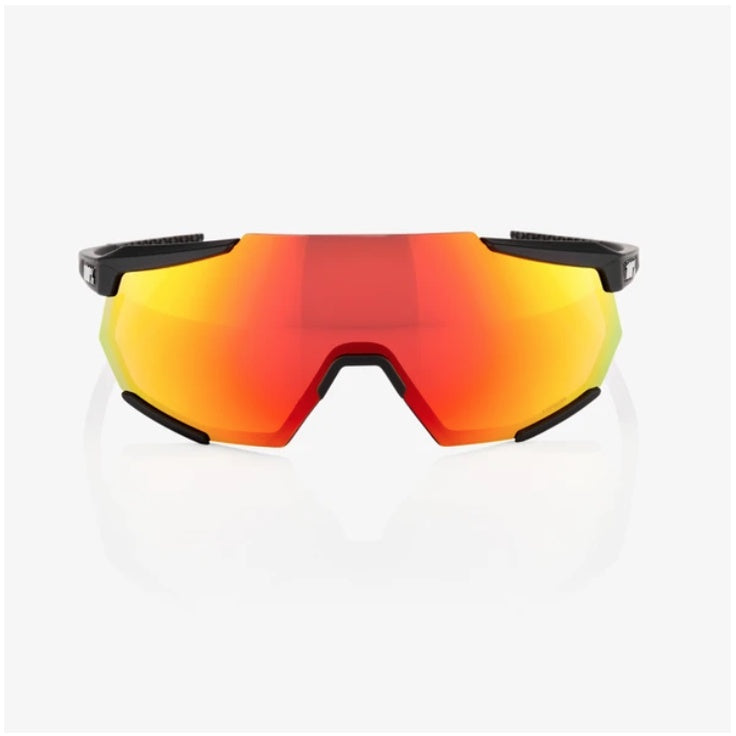 RIDE 100% RACETRAP Soft Tact Black HiPER Red Multilayer Mirror Lens