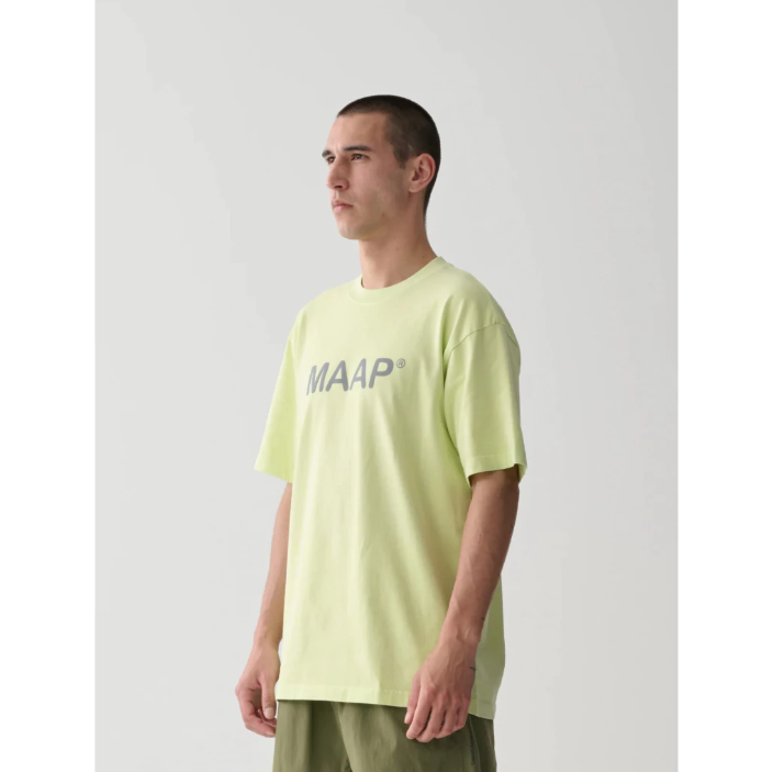 MAAP Essentials Text Tee Shadow Lime