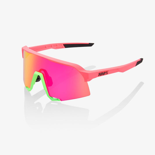 100% S3 Matte Washed Out Neon Pink Purple Multilayer Sunglasses