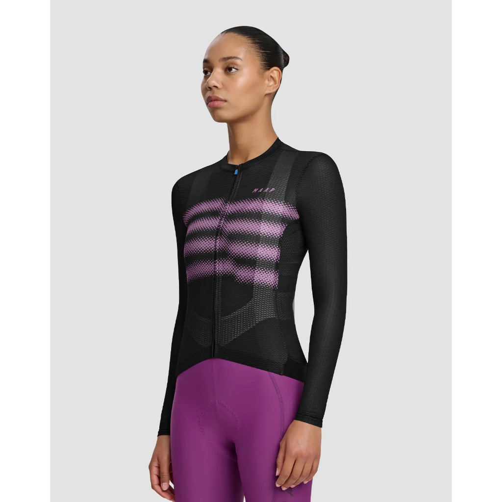 MAAP Women's Blurred Out Ultralight Pro LS Jersey Black