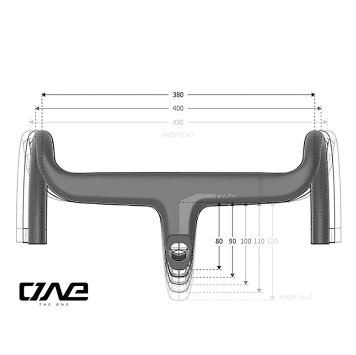 THE ONE PRO Road Carbon Fiber Intergrated Handlebar 1 Year Warranty