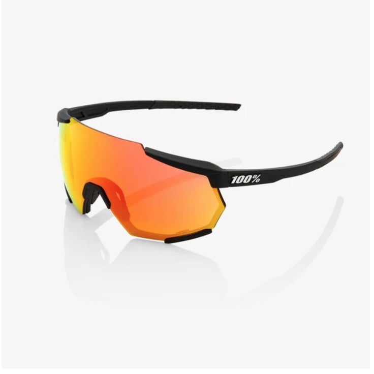 RIDE 100% RACETRAP Soft Tact Black HiPER Red Multilayer Mirror Lens