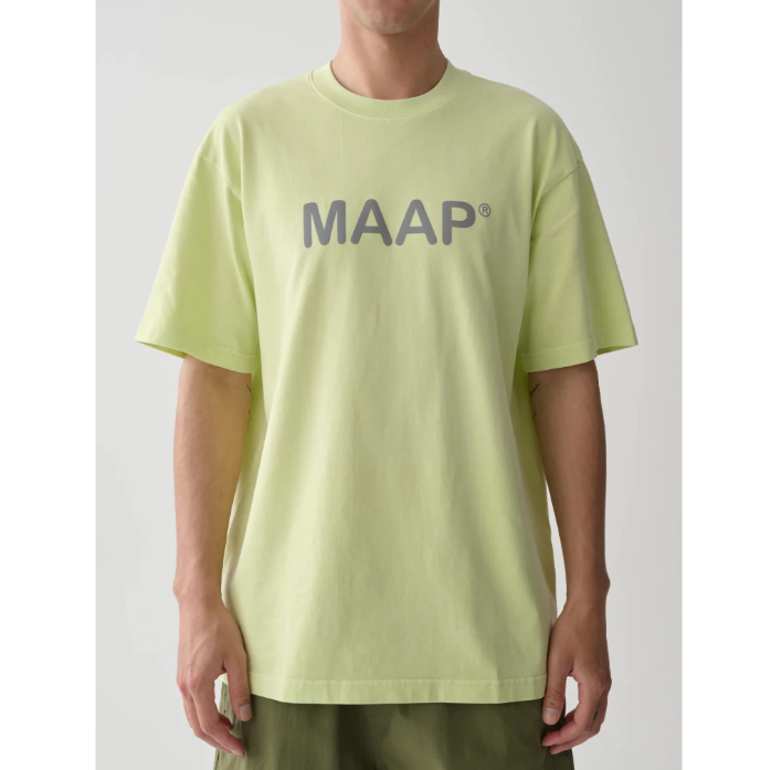 MAAP Essentials Text Tee Shadow Lime