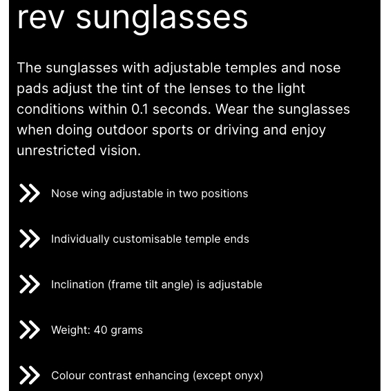 REACT REV ONYX BLACK SUNGLASSES