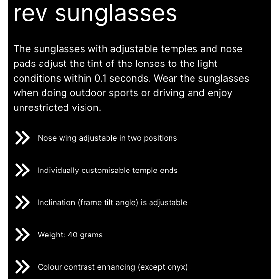 REACT REV NOVA BLACK SUNGLASSES