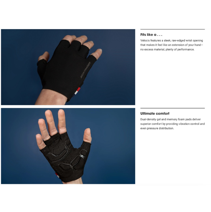 BONTRAGER VELOCIS DUAL FOAM CYCLING GLOVE BLACK