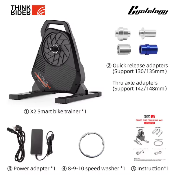 Thinkrider X2 Max Smart Bike Trainer MTB Road Bicycle Built-in Power Meter Zwift Trainer