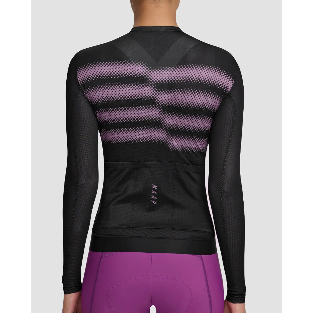 MAAP Women's Blurred Out Ultralight Pro LS Jersey Black