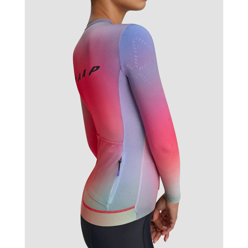 MAAP Women's Blurred Out Pro Hex LS Jersey 2.0 Red Mix