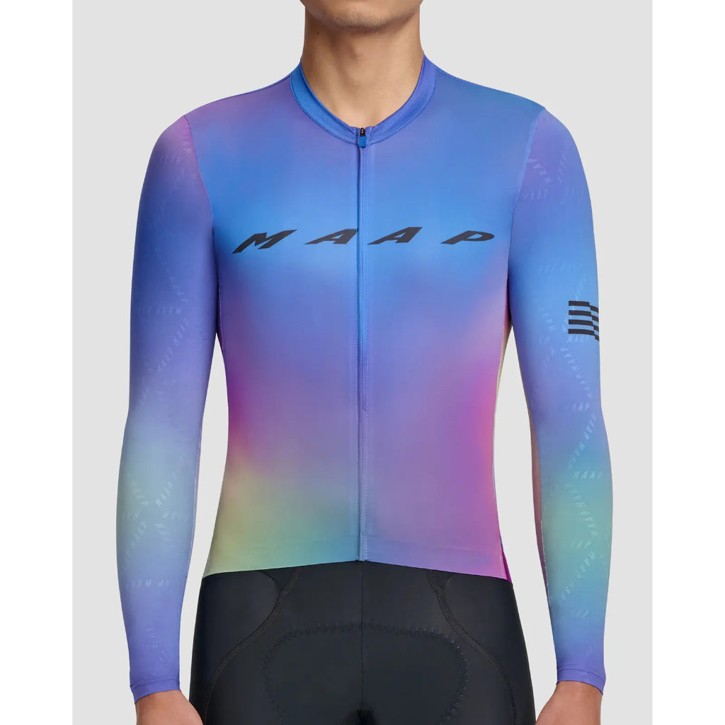 MAAP Blurred Out Pro Hex LS Jersey 2.0 Blue Mix