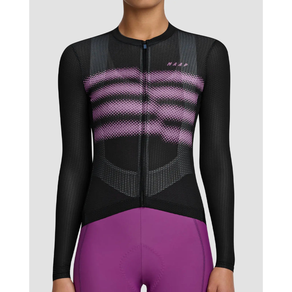 MAAP Women's Blurred Out Ultralight Pro LS Jersey Black