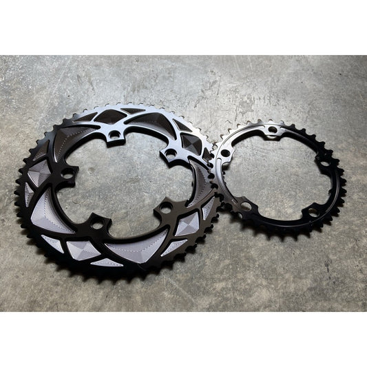 absoluteBLACK ROUND ROAD 2X 110/5BCD CHAINRING