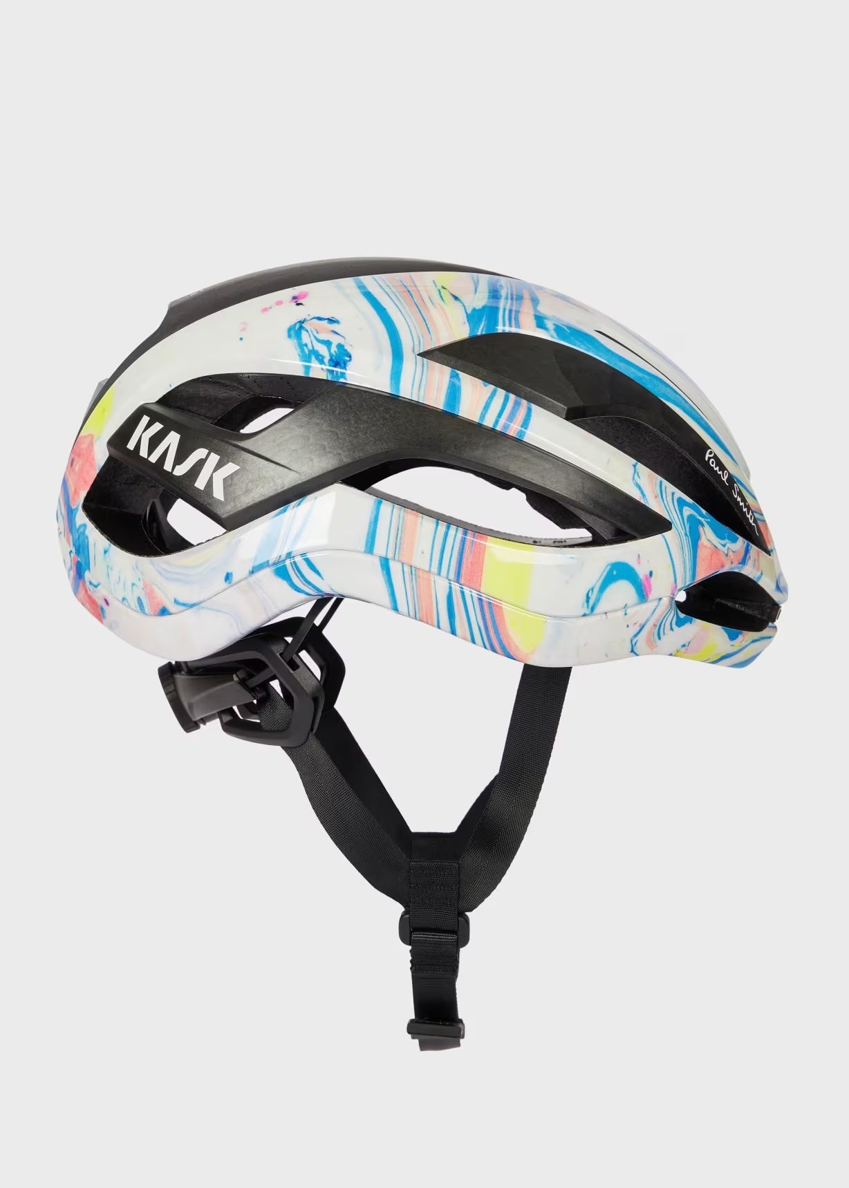 Paul Smith + Kask White 'Marble Inks' Elemento Cycling Helmet (PRE-ORDER)