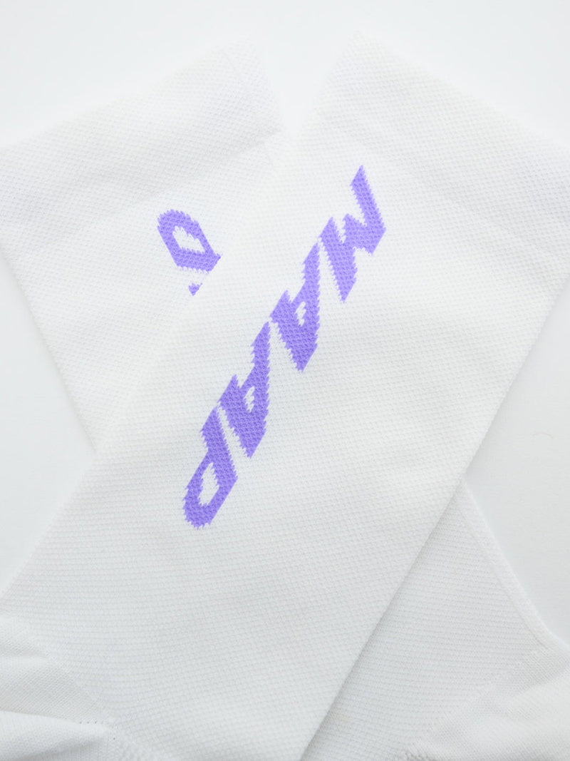 MAAP Emerge Sock White/Fluoro Purple