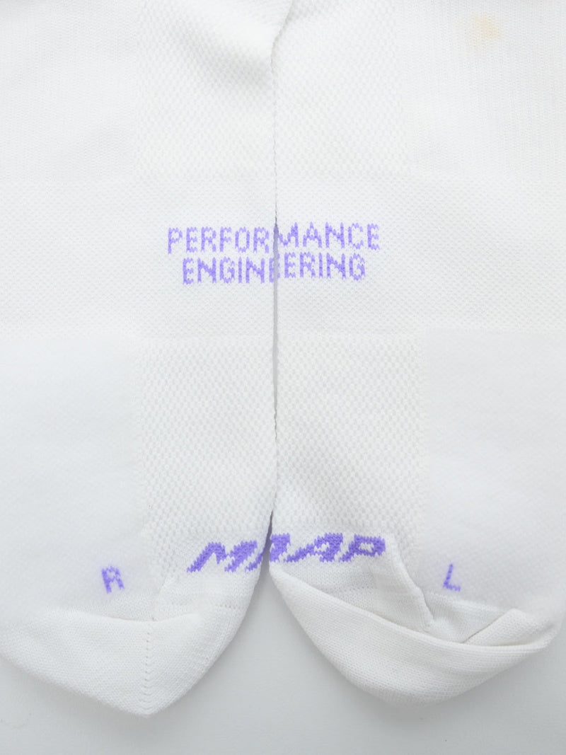MAAP Emerge Sock White/Fluoro Purple