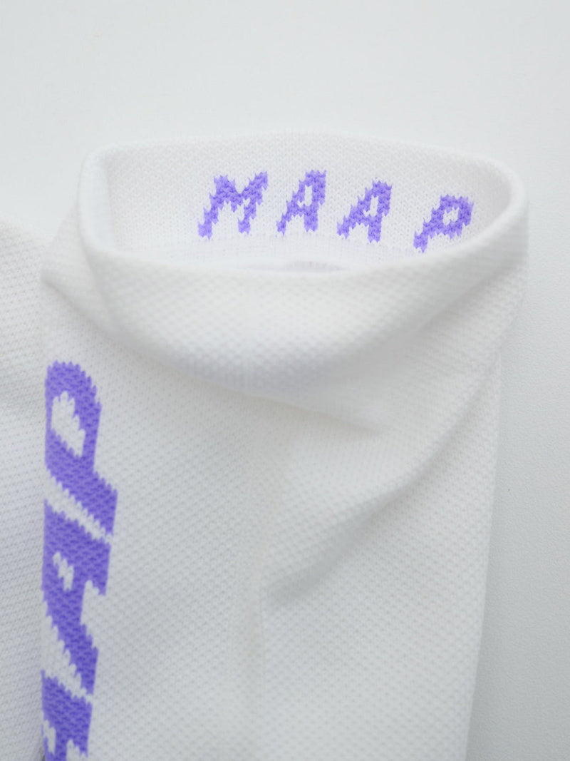 MAAP Emerge Sock White/Fluoro Purple