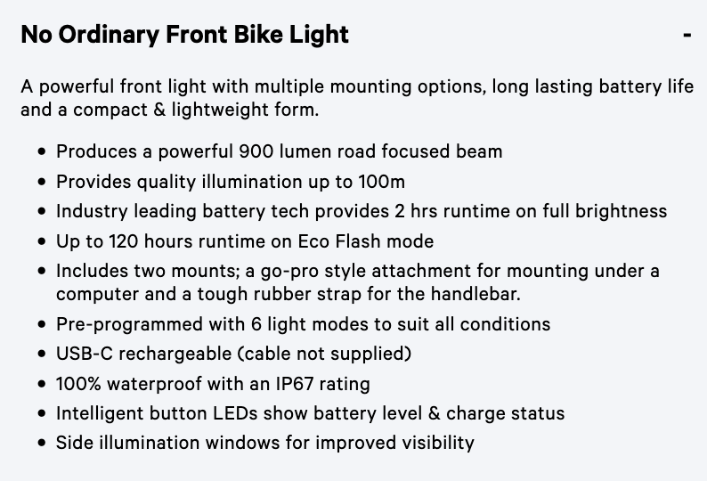 KNOG Blinder 900 Front Bike Light