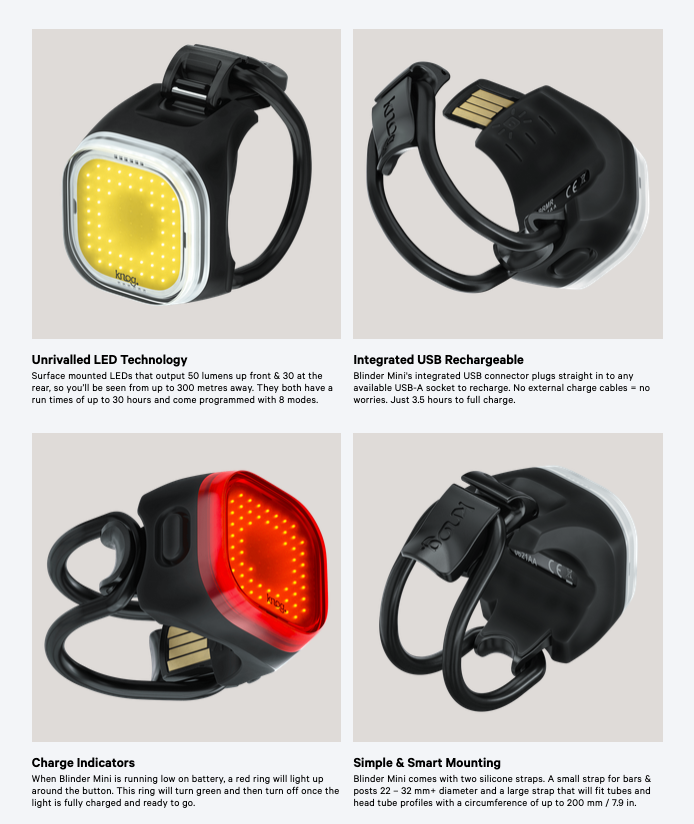 KNOG Blinder Mini CROSS Bike Light Twinpack