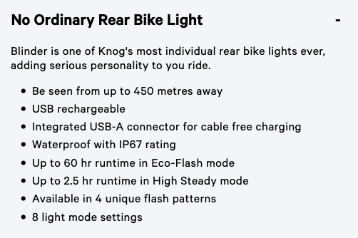 KNOG Blinder Skull Rear Bike Light