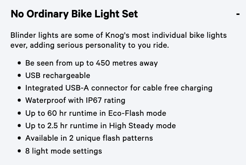 KNOG Blinder X Bike Light Twinpack