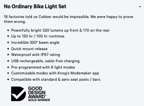 KNOG Mid Cobber Bike Light Twinpack