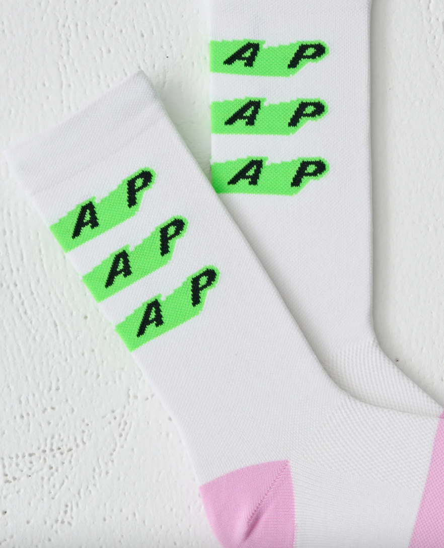MAAP Evade X Sock White / Fluro Green