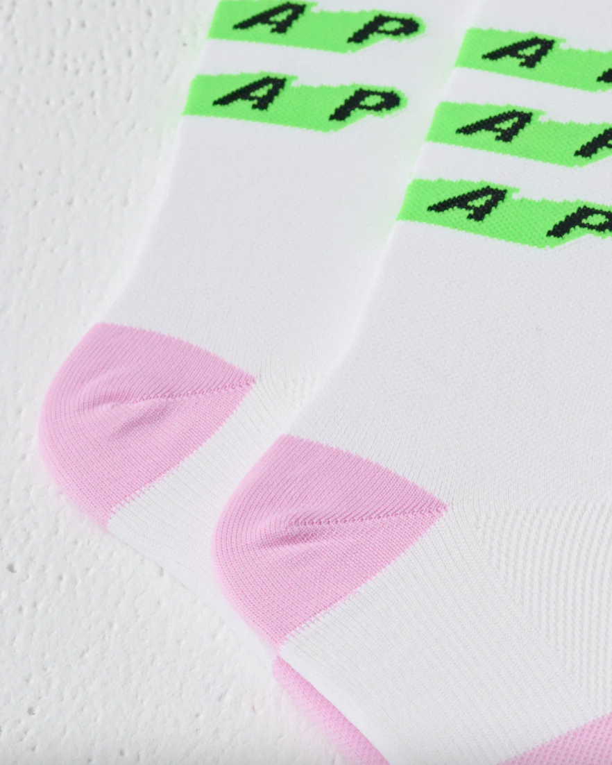 MAAP Evade X Sock White / Fluro Green