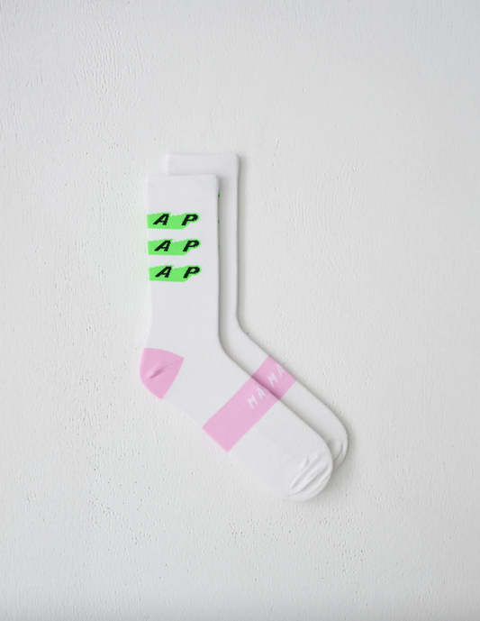 MAAP Evade X Sock White / Fluro Green