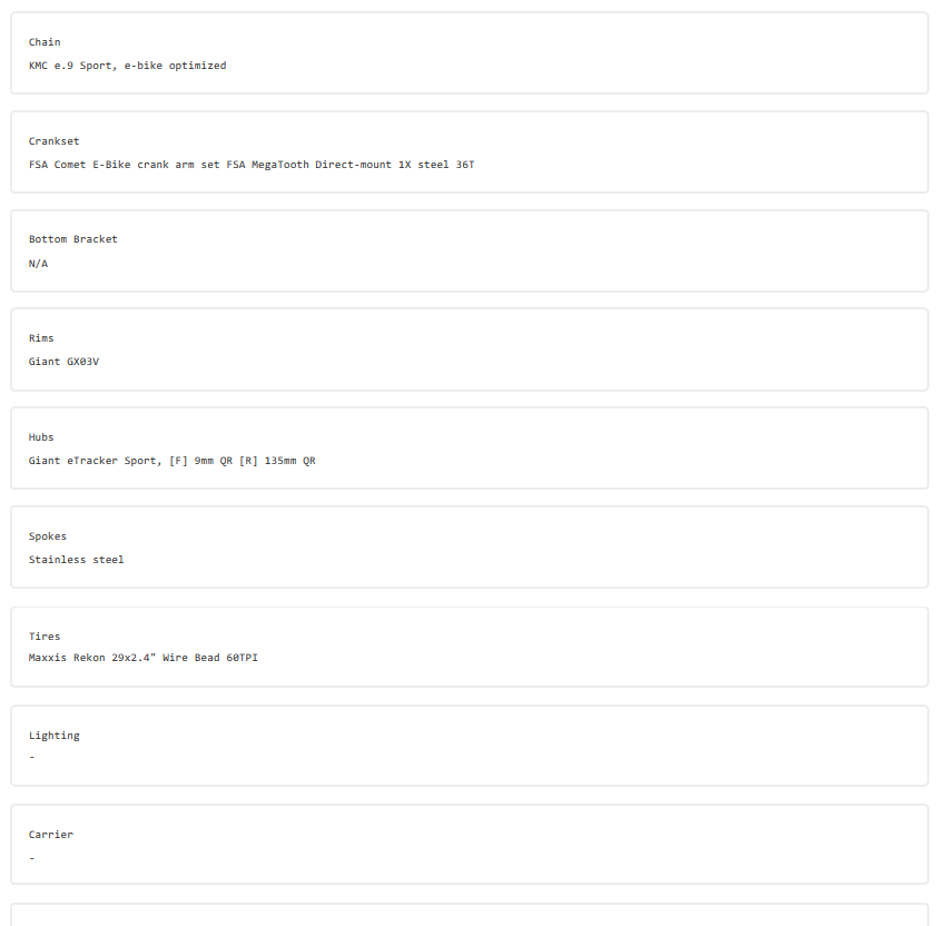 GIANT TALON E+ 2 BLACK