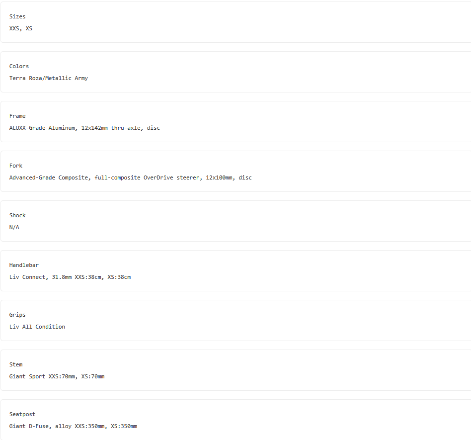 Giant LIV AVAIL AR 3 TERRA ROZA