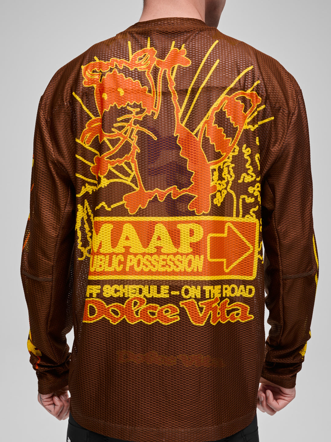 MAAP + PUBLIC POSSESSION Mesh LS Tee UMBER