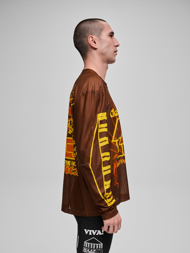 MAAP + PUBLIC POSSESSION Mesh LS Tee UMBER