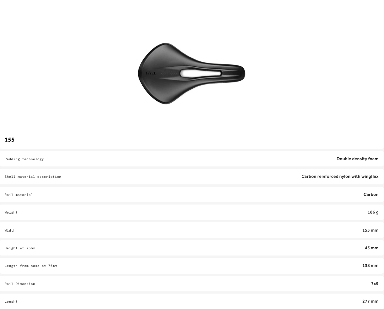Fizik Tempo Aliante R1 Saddle