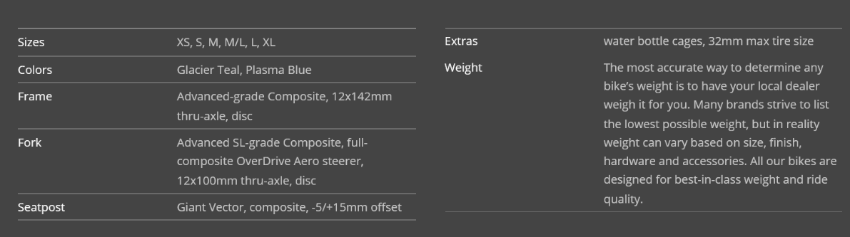 GIANT Propel Advanced Pro-FF Glacier Teal