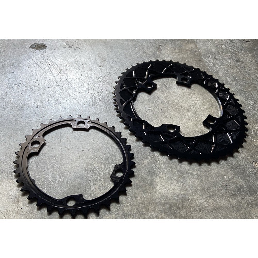 absoluteBLACK OVAL ROAD 2X FOR DURAACE 9100 & ULTEGRA R8000 & 105 R7000