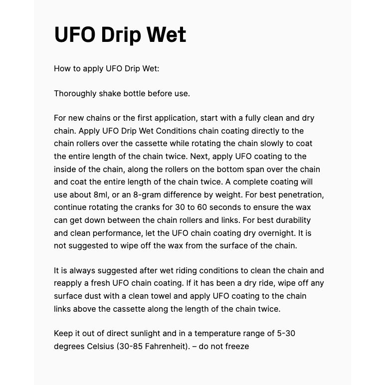 CERAMICPEED UFO Drip Wet Conditions 100ML