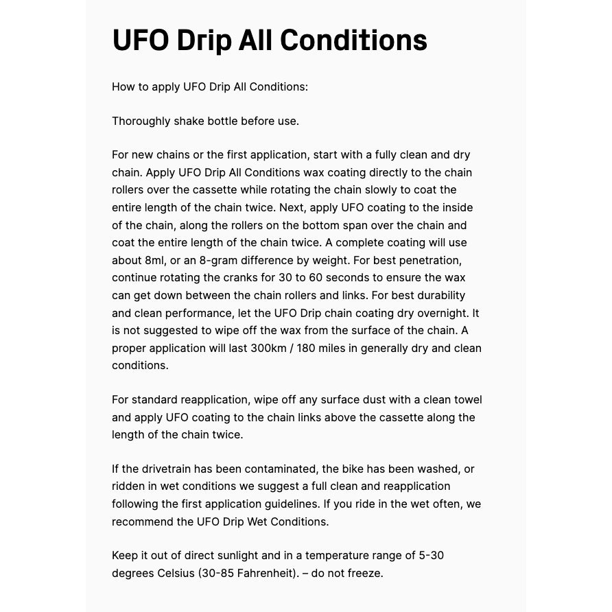 CERAMICPEED UFO Drip All Conditions 100ML