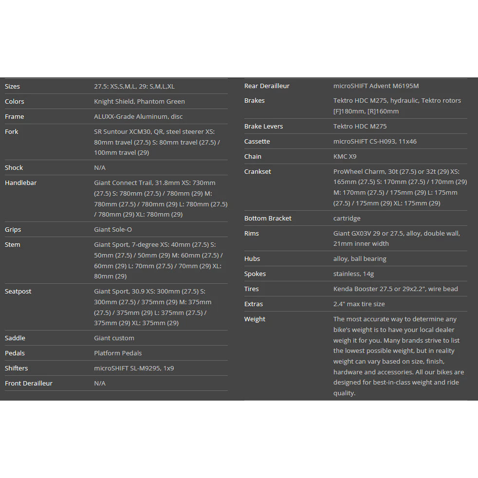 Giant Talon 2 Knight Shield